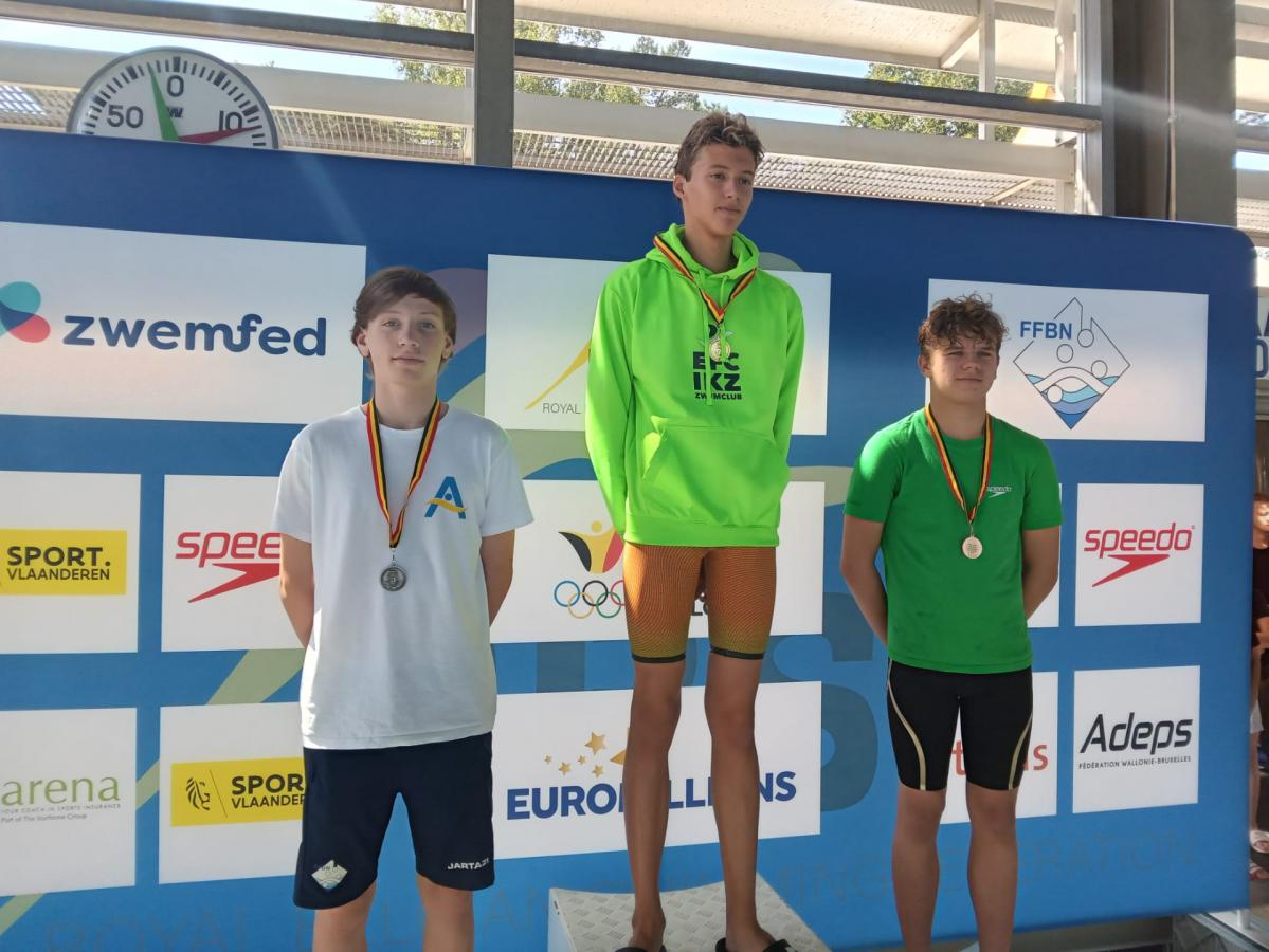 Maxime sur le podium